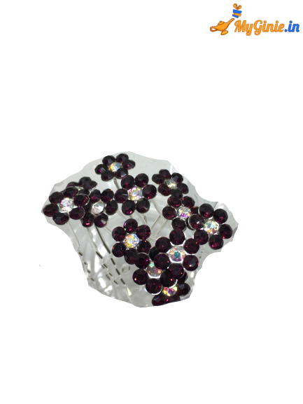 black_flower_stone_silver_pin 1