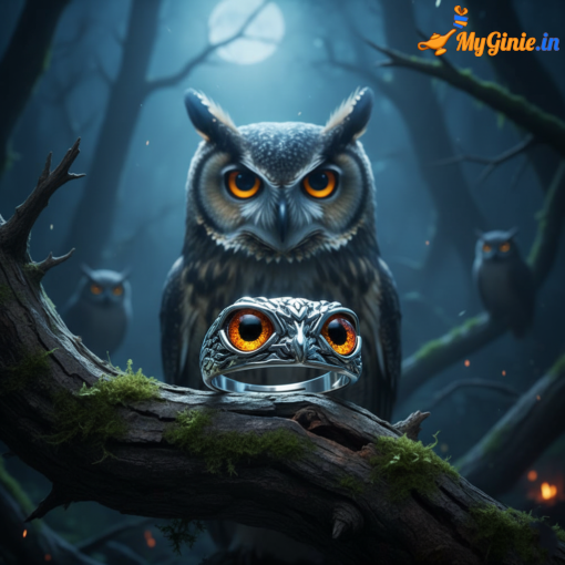 Owl Ring For Men & Women Biker Ring Oran...